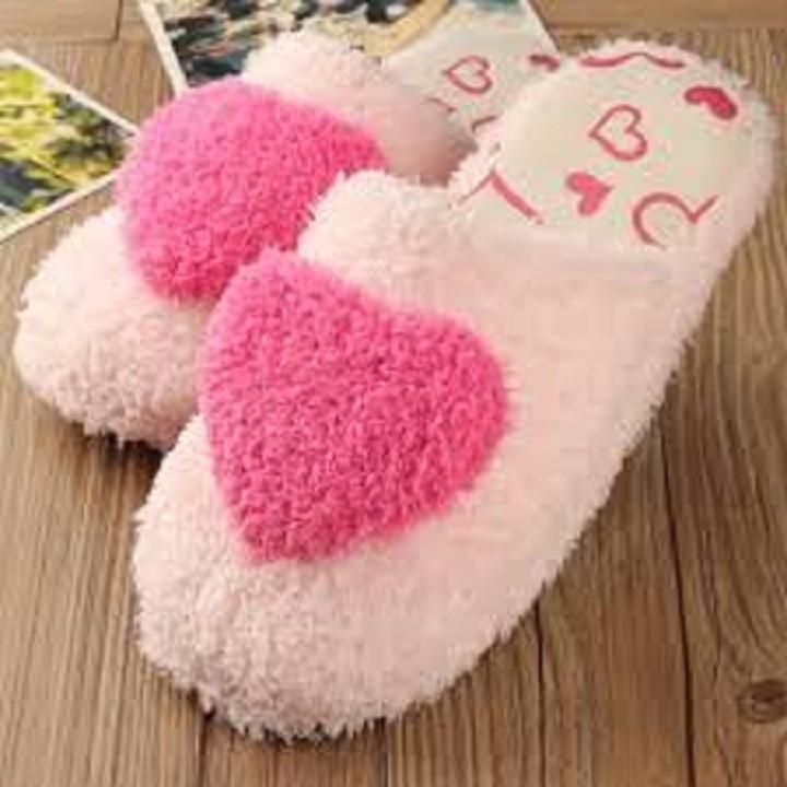 Dép Bông Đi Trong Nhà Hình Trái Tim
