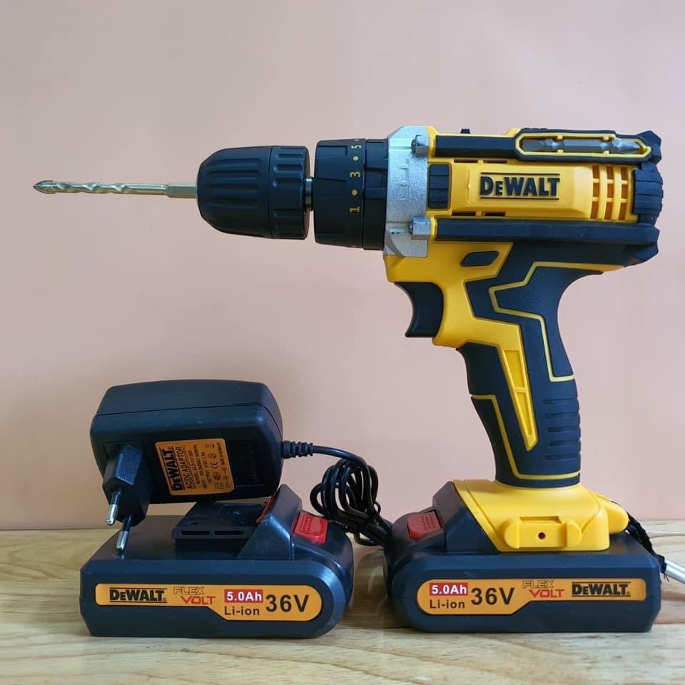 Máy Khoan pin Dewalt 36V-3 chức năng: Khoan tường, Bắt vít - Bắn tôn - Tặng kèm Bộ phụ kiện 29 chi tiết