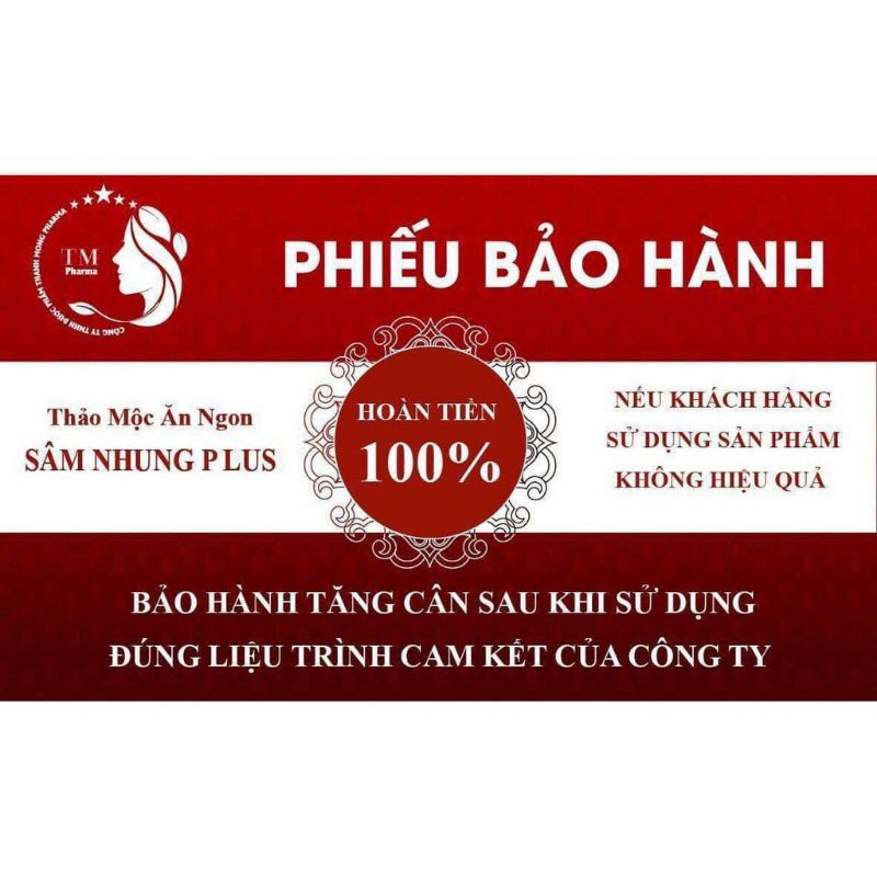 Tăng cân sâm nhung plus kèm thẻ bảo hành 60v