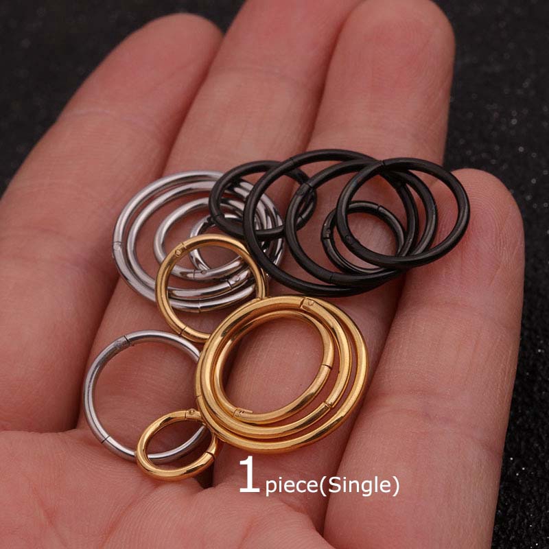 Khuyên mũi bằng thép không gỉ 16g nhiều kích thước tùy chọn từ 6mm đến 16mm