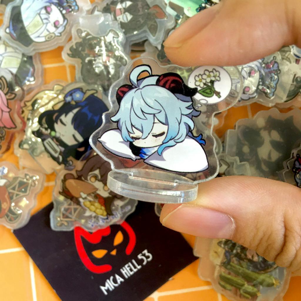 Standee Mica Mini Genshin Impact Standee Anime Manga Genshin Impact Acrylic 3cm Dễ Thương Lấp Lánh Hologram