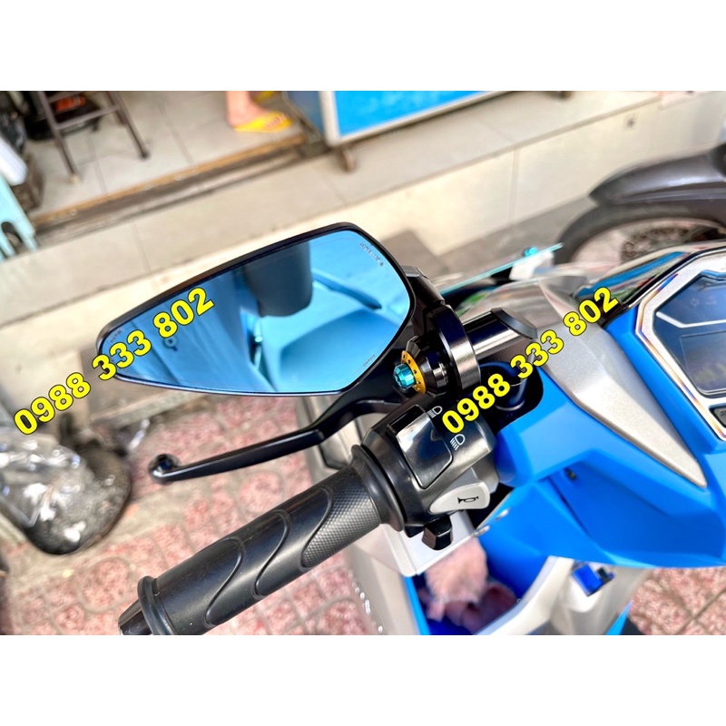 Kính chiếu hậu  m.view v2 Full titan gắn xe máy - gương chiếu hậu xe máy - phụ tùng xe máy