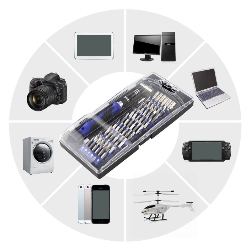 Bộ Tua Vít 80 Trong 1 Xoay 360 Độ Chuyên Dụng Sửa Chữa Điện Thoại Di Động° Thảm Silicone Chống Trượt Thiết Kế Xoay Tròn Độc Đáo