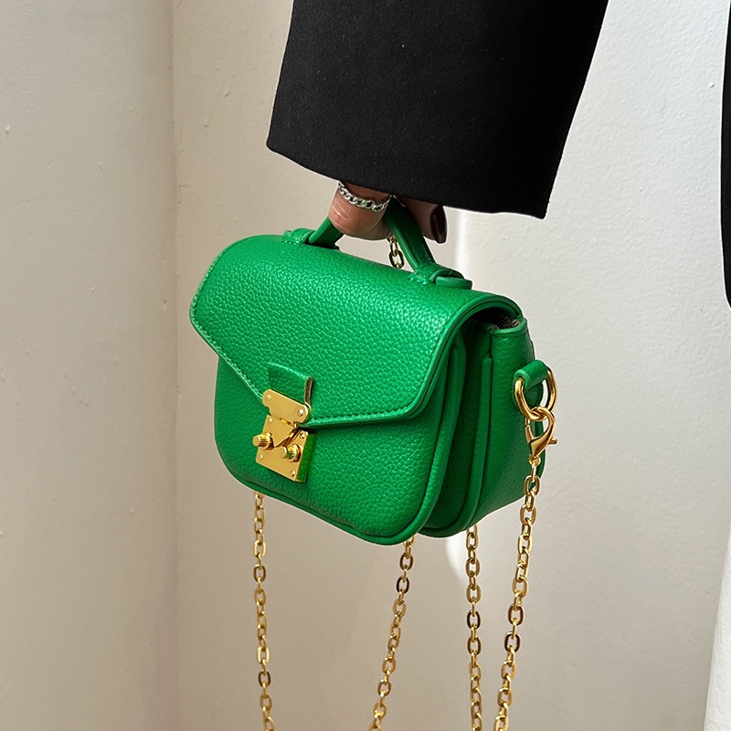 Túi Đeo Vai Hình Vuông Cỡ Nhỏ Phối Dây Xích Thời Trang Cho Nữ