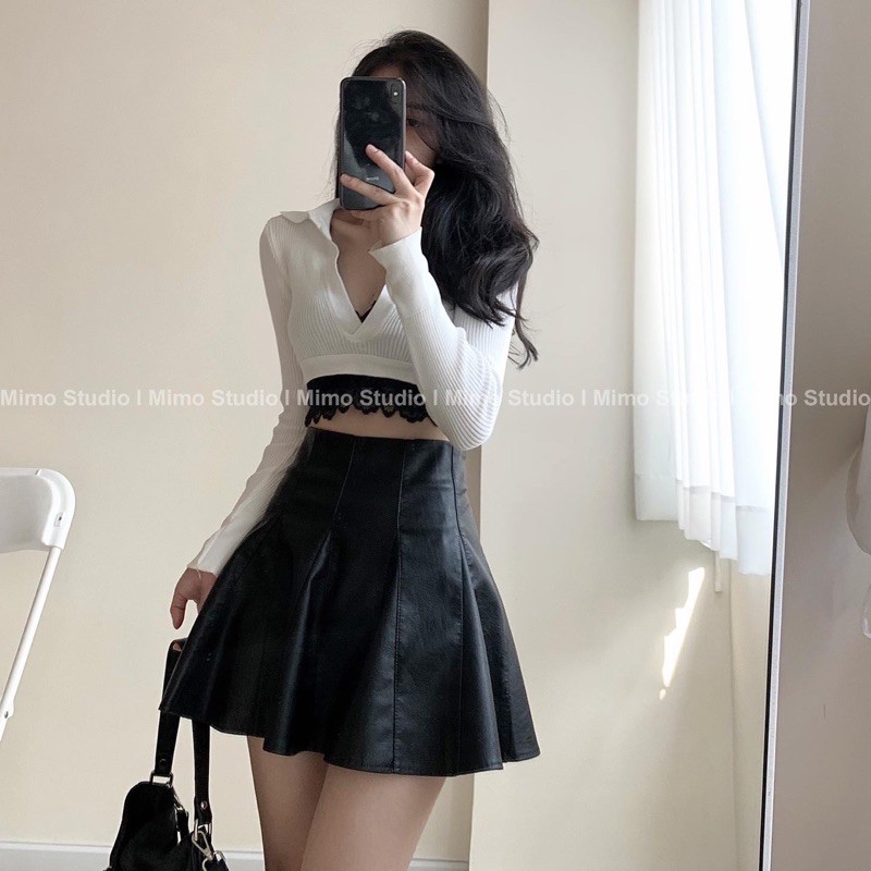 Croptop cổ polo hở lưng | BigBuy360 - bigbuy360.vn
