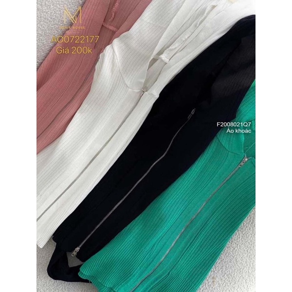 Áo khoác len có nón kéo khóa hàng nhập chuẩn