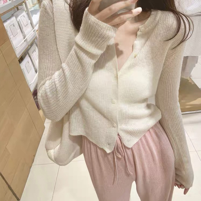 Áo Khoác Cardigan Màu Hồng Họa Tiết Quả Đào Xinh Xắn Thời Trang Xuân Thu 2020