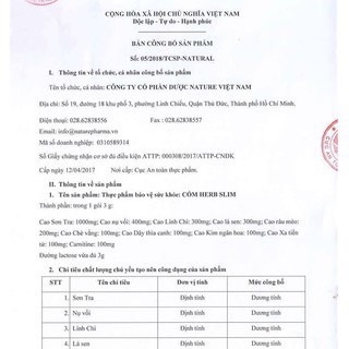 CỐM GIẢM CÂN HERBSLIM