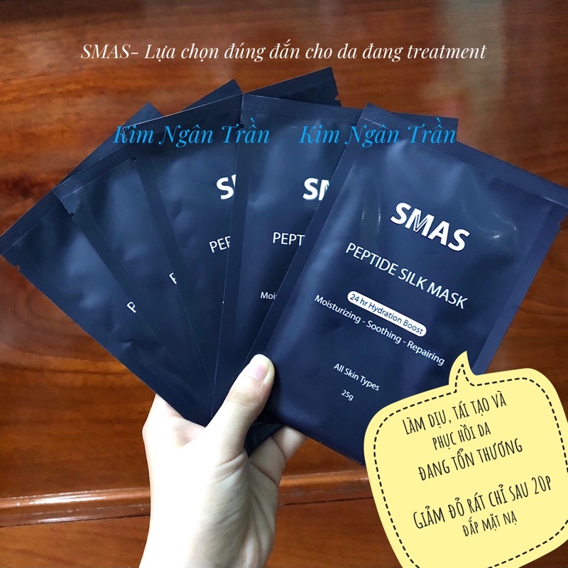 Mặt nạ phục hồi và cấp ẩm SMAS Peptide Silk Mask
