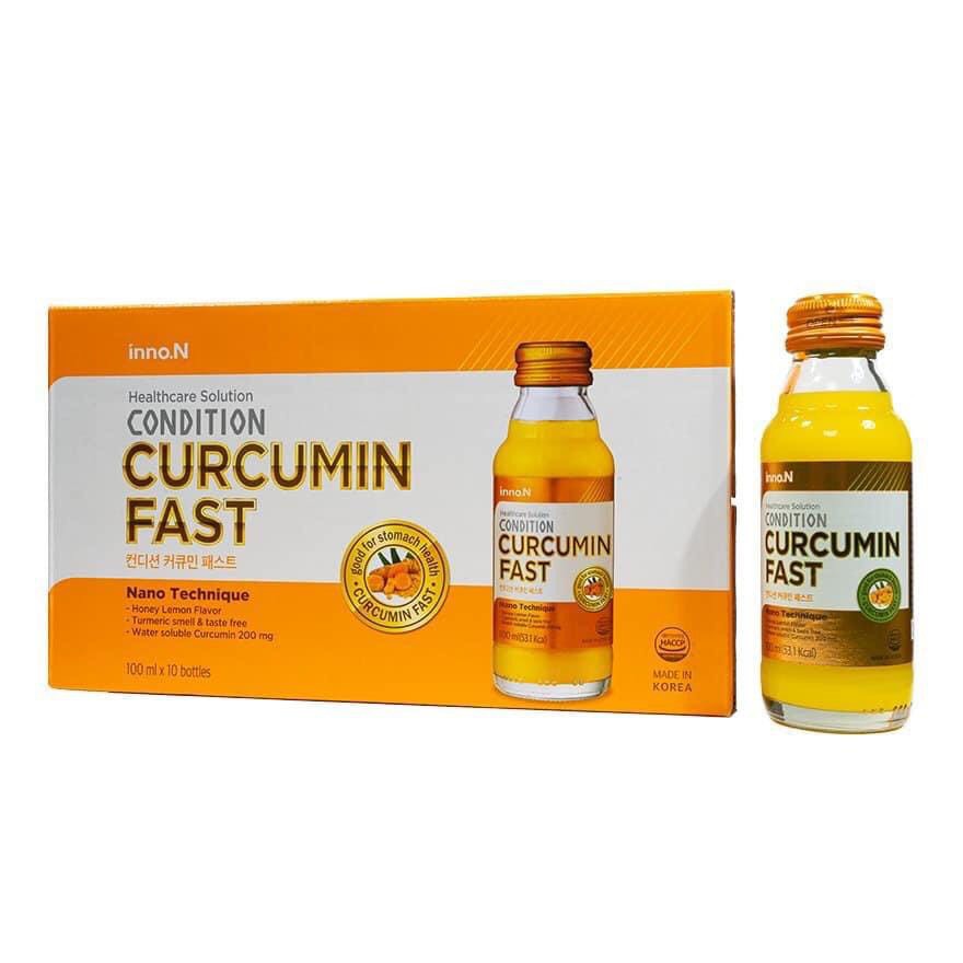 Combo 10 chai Curcumin Hàn Quốc công nghệ nano- Nước uống khỏe dạ dày, đẹp da