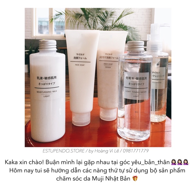 Sữa rửa mặt + Tẩy da chết Muji + Dầu tẩy trang Muji | BigBuy360 - bigbuy360.vn
