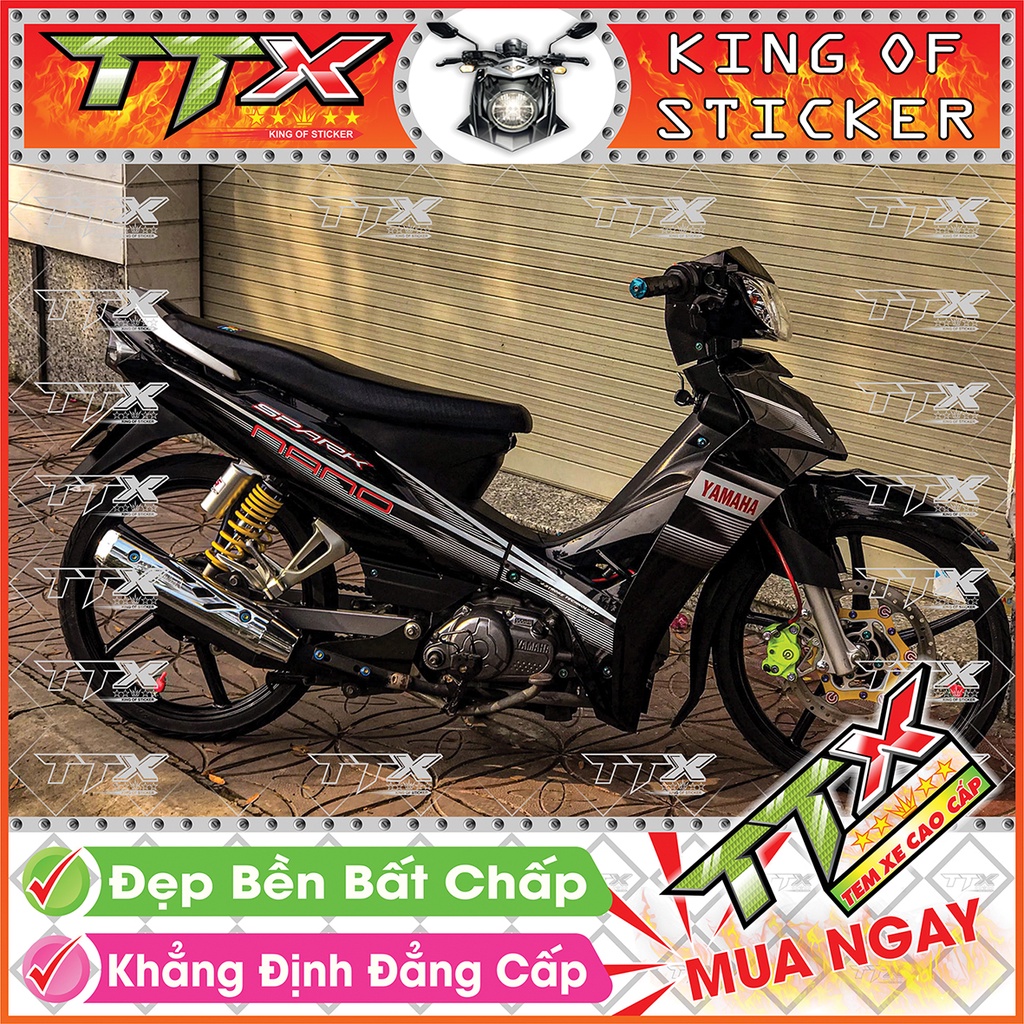 Tem Xe Sirius Đen Spark Nano - Tem Sirius Spark Nano Đen Siêu Đẹp - Mẫu Team Sirius Đen (s052-A7)