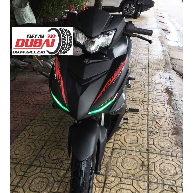 Tem Trùm Exciter 150 Đen Đỏ Nhám RC