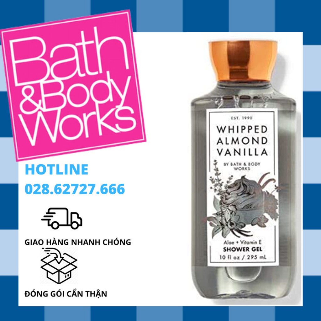 Sữa Tắm Toàn Thân Bath And Body Works - Whipped Almond Vanilla Shower Gel (295ml)