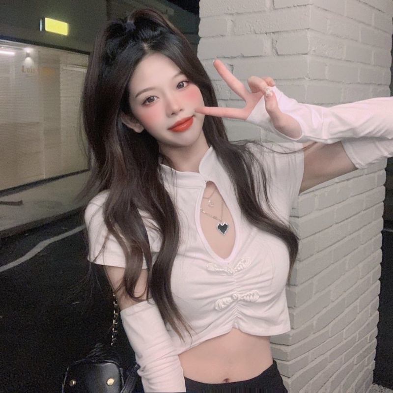 COZOK Áo Thun Ngắn Tay Thời Trang Gợi Cảm Cho Nữ