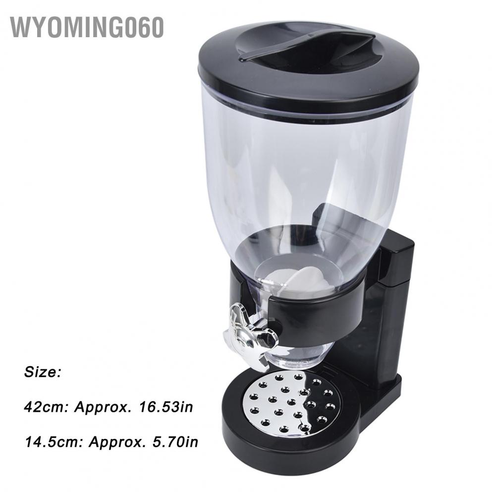 Wyoming060 Grain Dispenser 17.5oz Transparent Safe Rice Storage Container with Rubber