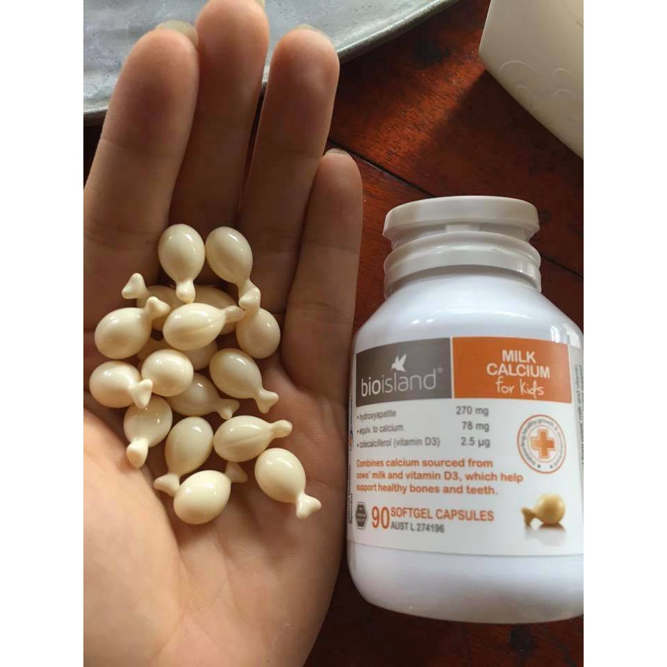 Canxi sữa Bioisland Nâu 90/150 viên Hàng ÚC - Bổ sung canxi cho bé từ 7 tháng tuổi