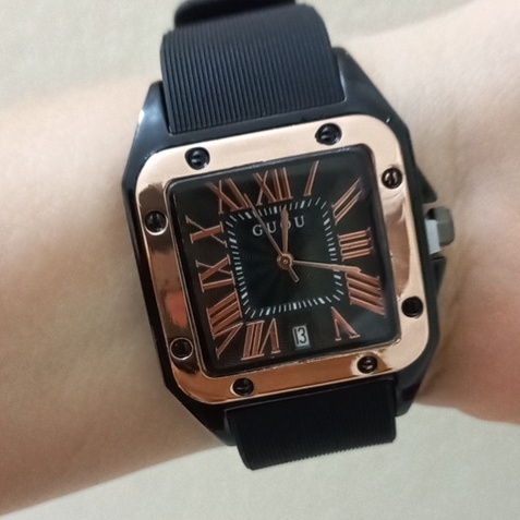 Đồng Hồ Nữ Dây Silicon Mặt Vuông, , Đồng Hồ Thời Trang Thương Hiệu G.UOU