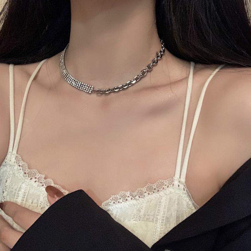 Vòng Cổ Đính Đá Phong Cách Hàn Quốc Thanh Lịch Thời Trang Cho Nữ