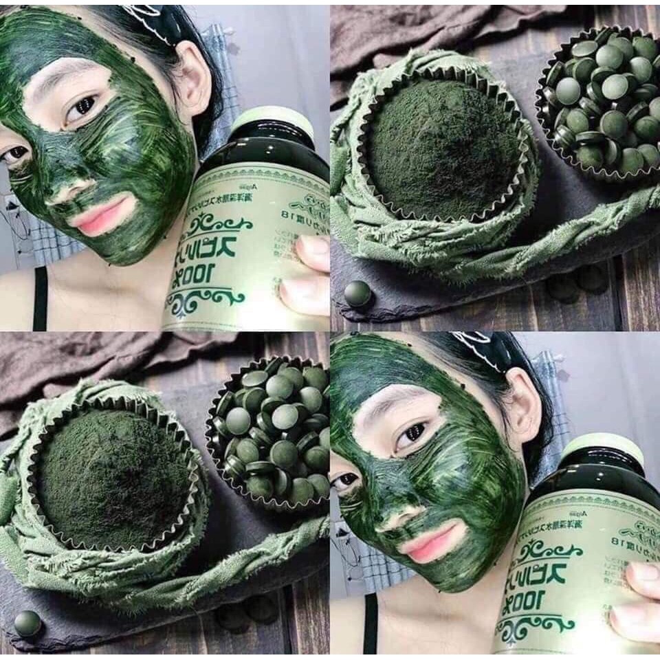 Tảo Xoắn Spirulina HỘP TEM ĐỎ Nhật Bản - 2200 viên