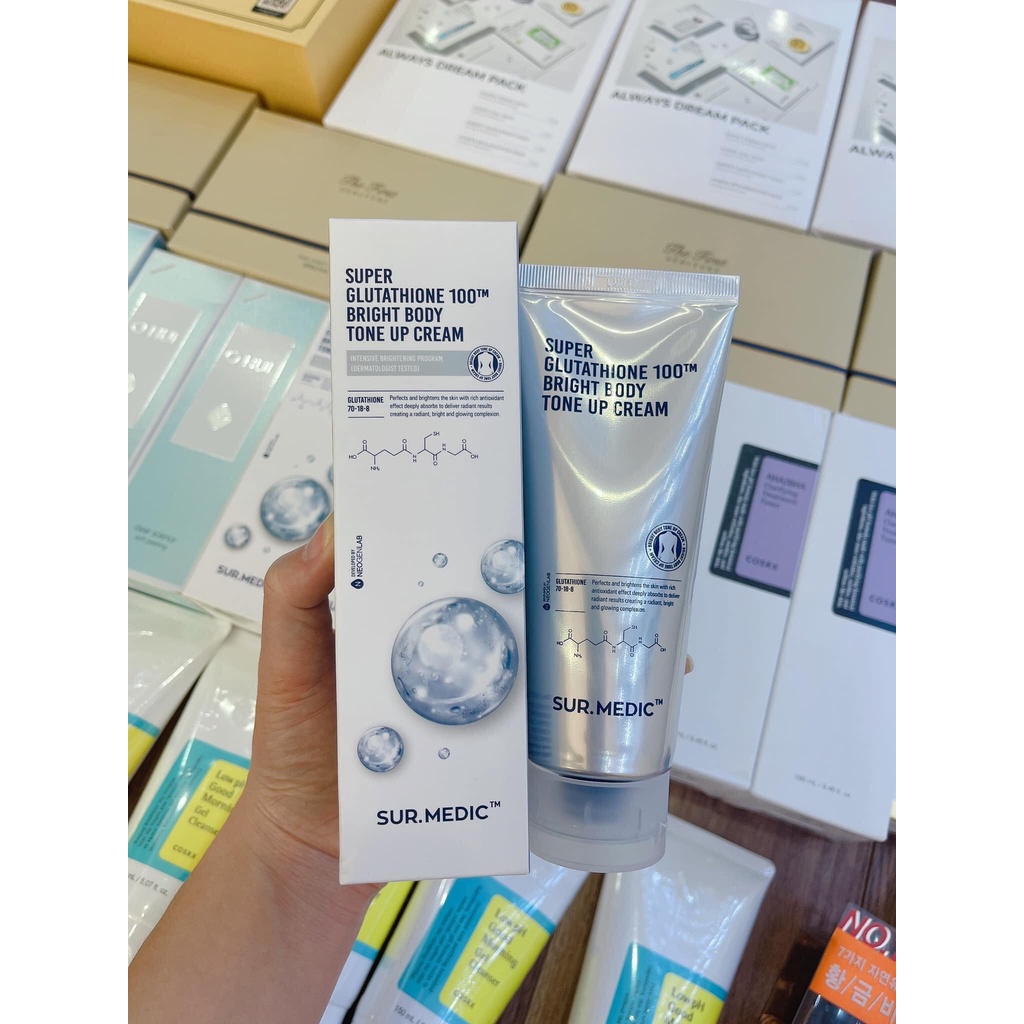 Kem Dưỡng Trắng Da Toàn Thân Sur.Medic Super Glutathione Body Tone Up