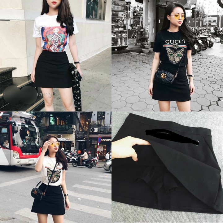 [ Mã WASTRUN4 giảm 10% tối đa 30K đơn 99K] Chân váy chữ A ngắn có quần trong cao cấp | BigBuy360 - bigbuy360.vn