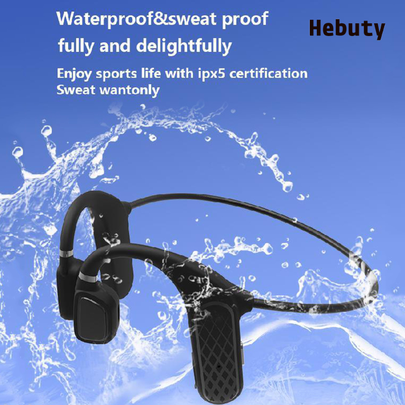 [Home & Living]Waterproof Wireless Bluetooth Running Bone Conduction Headphone with Mic