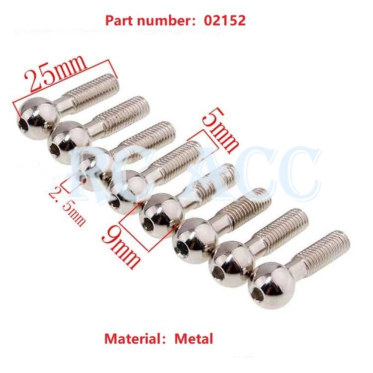 Set 8 Ốc Vít Đầu Bi 02152 M5 Cho Xe Điều Khiển Từ Xa HSP 1:10 Nitro On-Road