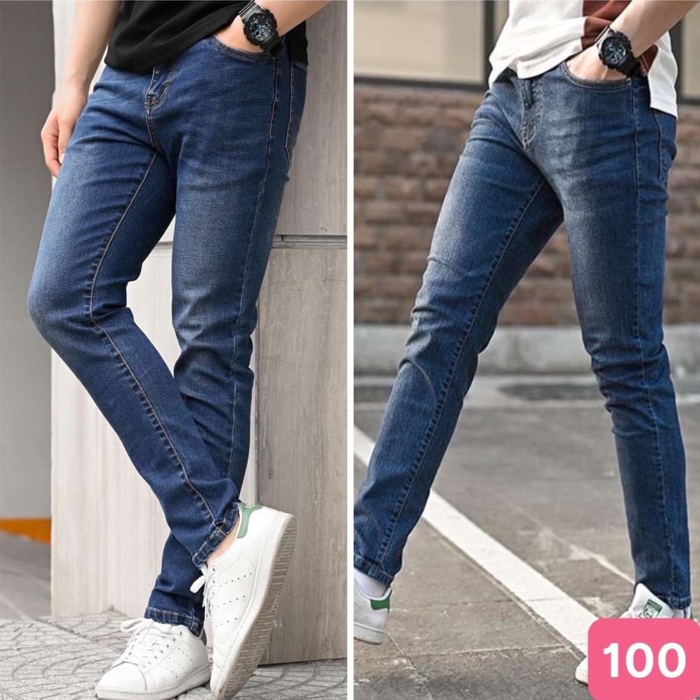 Quần jean nam xanh đậm không rách gối chất bò cao cấp co dãn 4 chiều, quần rin nam đẹp HADO006 NHIỀU MẪU MỚI