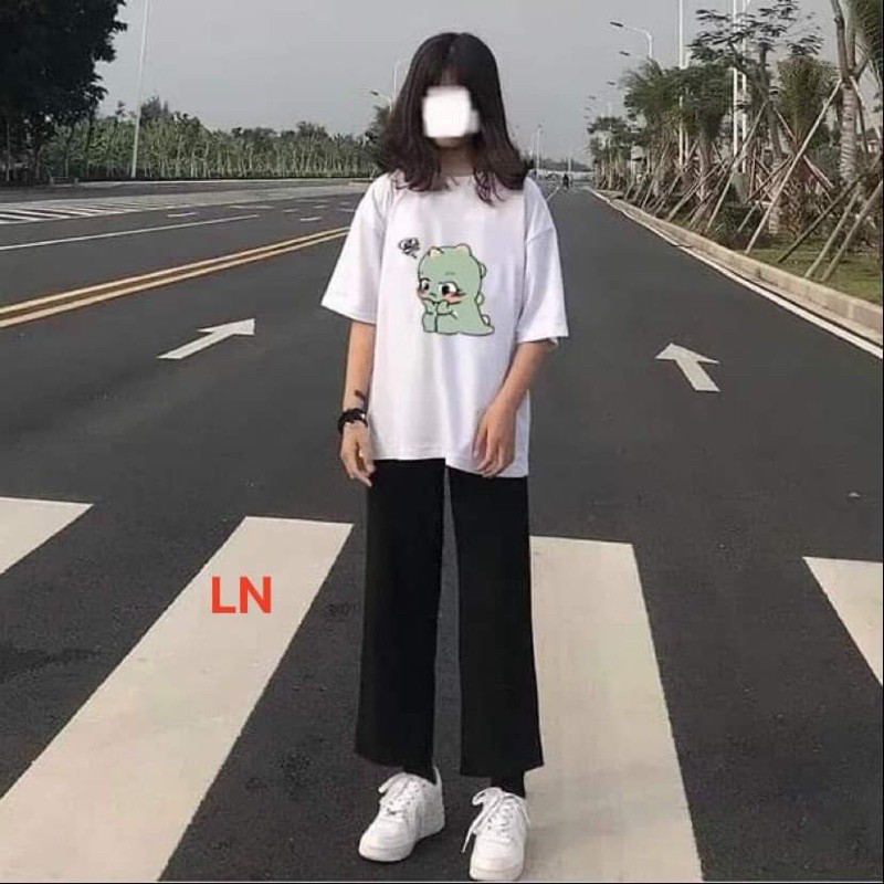 [FREESHIP ĐƠN TỪ 50K] Sét áo 3D khủng Long + quần suông HARI0321