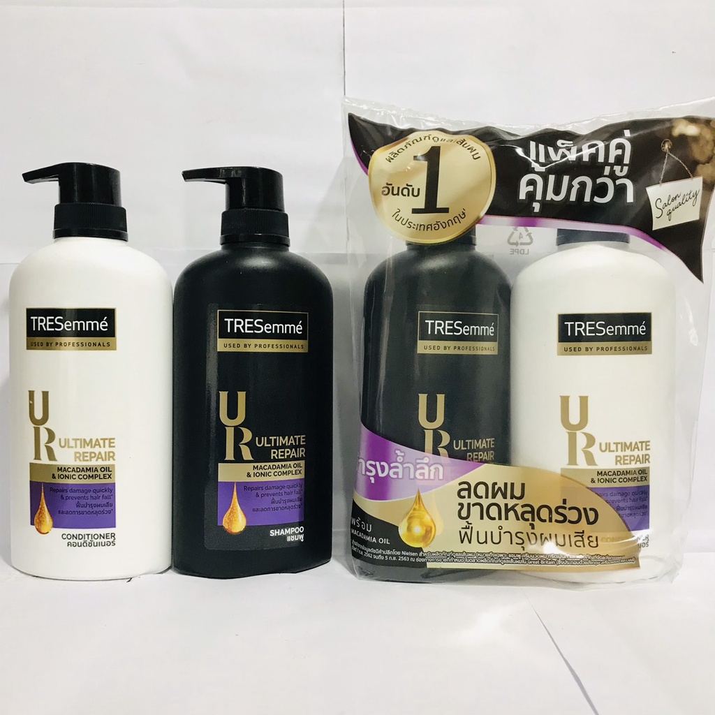 Cặp dầu gội + xả Tresemme Keratin Smooth 5in1 Thái Lan 450ml