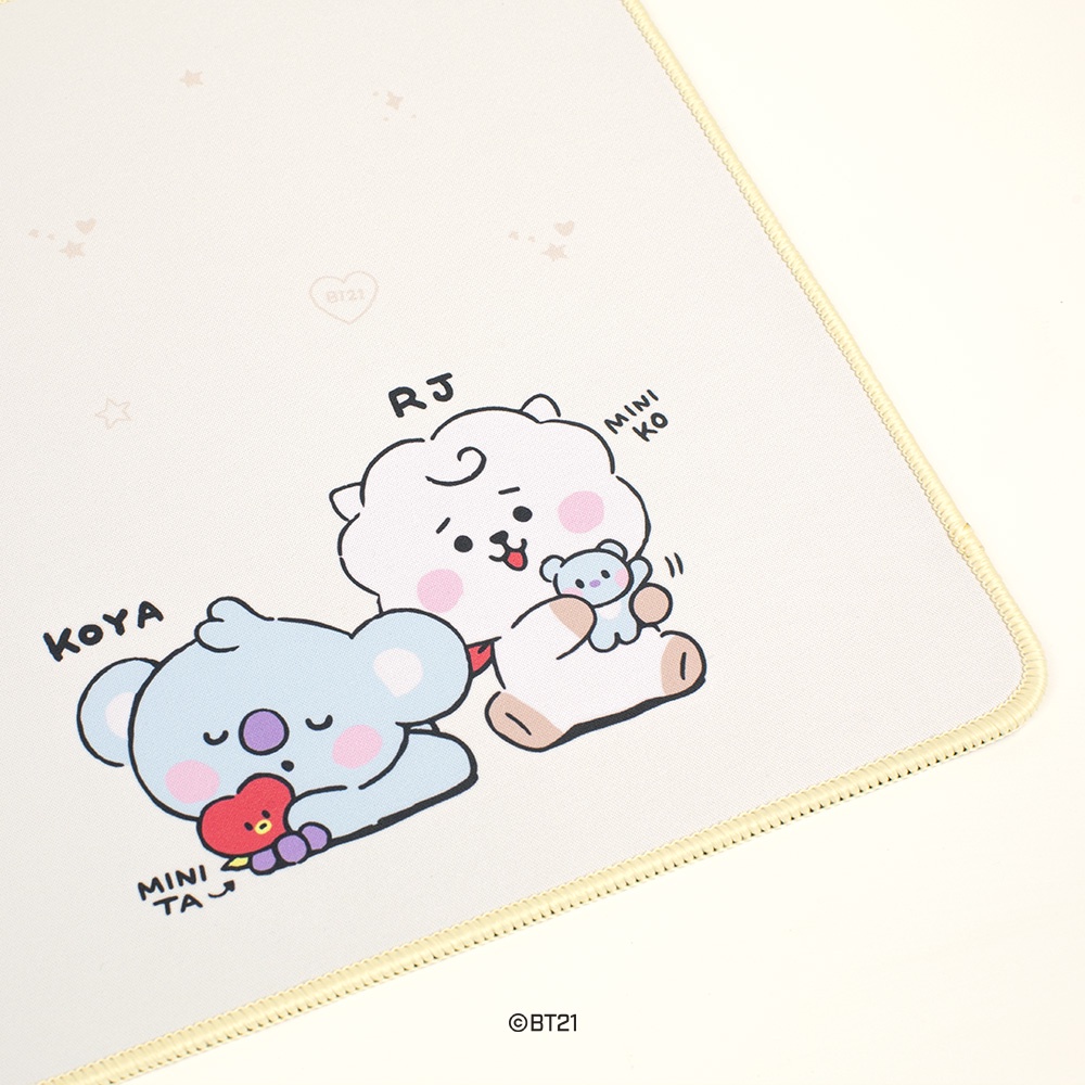 MIẾNG LÓT BÀN PHÍM VÀ CHUỘT BT21 LONG MOUSE PAD VER 2021 LITTLE BUDDY CHỐNG TRƠN TRƯỢT Beens Company