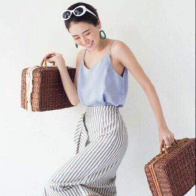 Áo dây xanh dương voan xinh xắn siêu rẻ