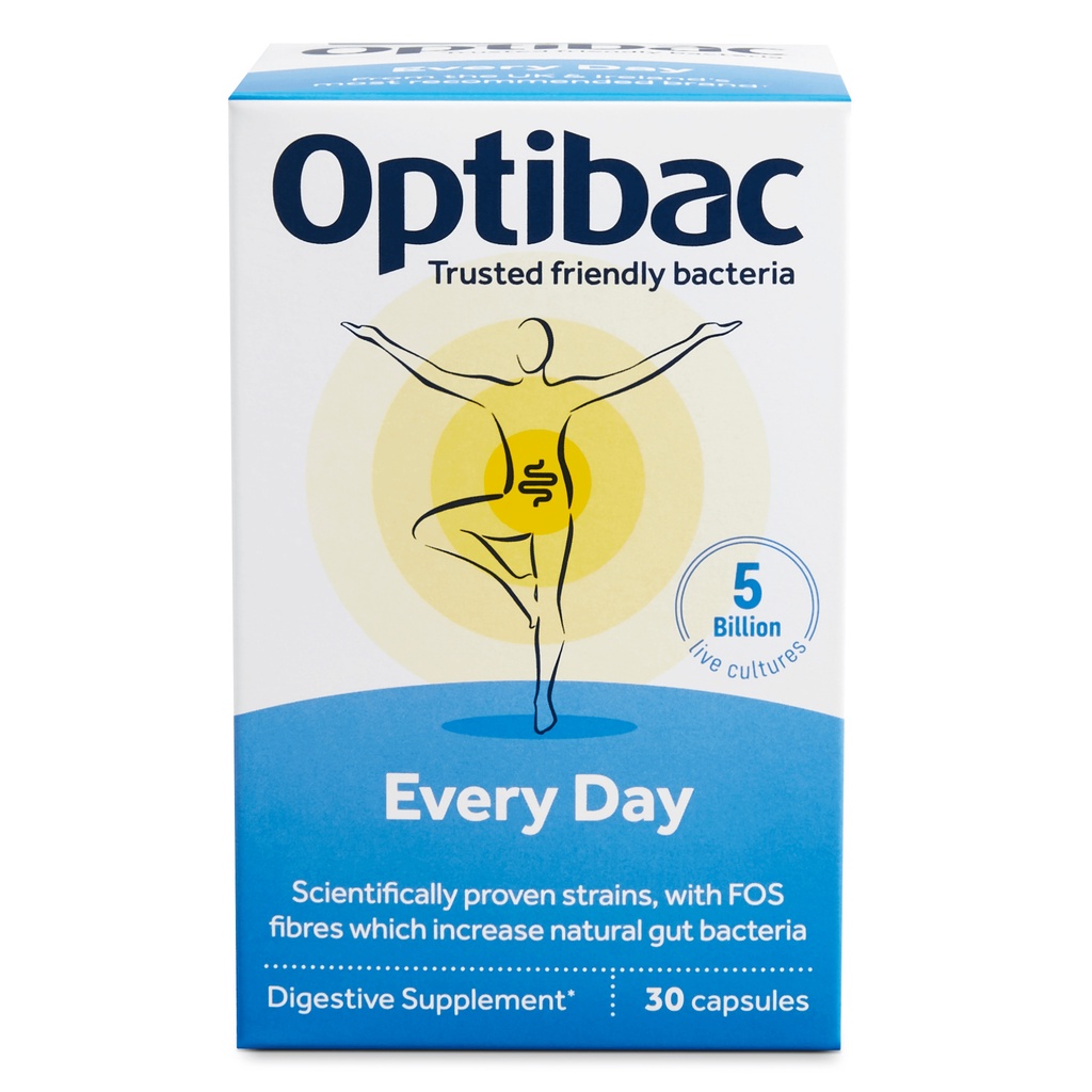 Men vi sinh Optibac Probiotics Every Day, bảo vệ sức khỏe đường ruột và tăng đề kháng cho từ 1 tuổi đến già, Hộp 30 viên