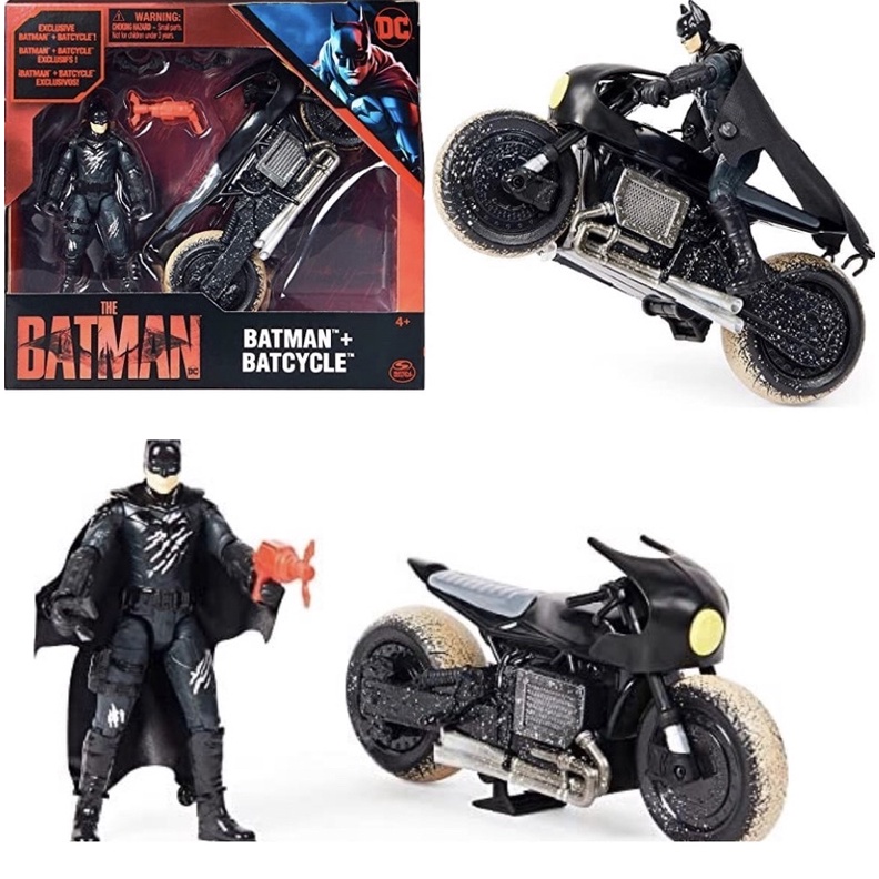 Bộ mô hình Người dơi Batman chính hãng cùng xe máy và 3 phụ kiện