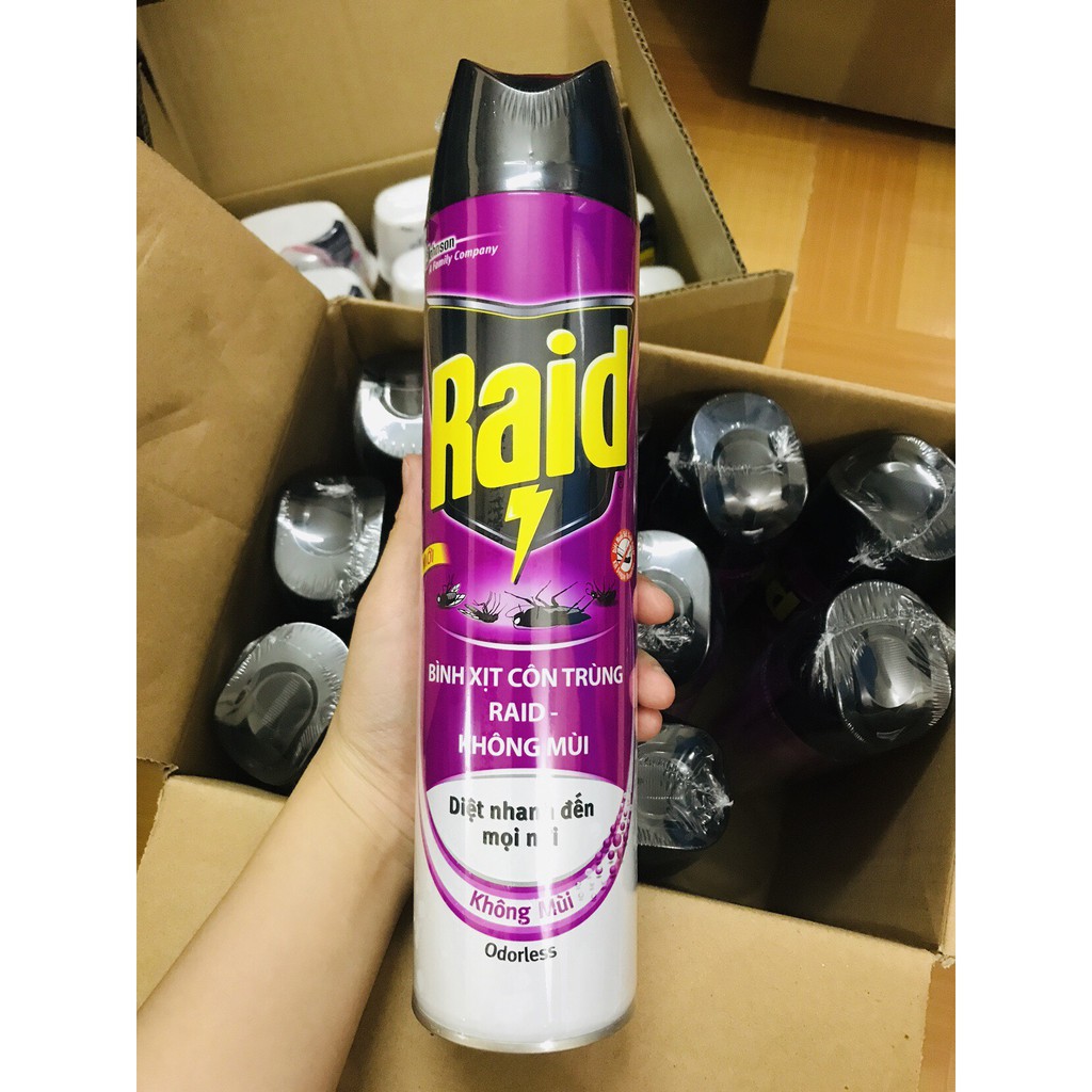 BÌNH XỊT CÔN TRÙNG RAID KHÔNG MÙI 600ML