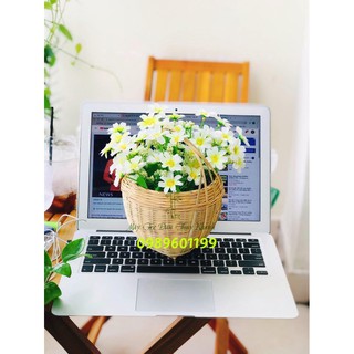 Giỏ tre cắm hoa, giỏ đựng hành tỏi giỏ xách bằng tre cật Mây Tre Đan Thuỷ Khanh