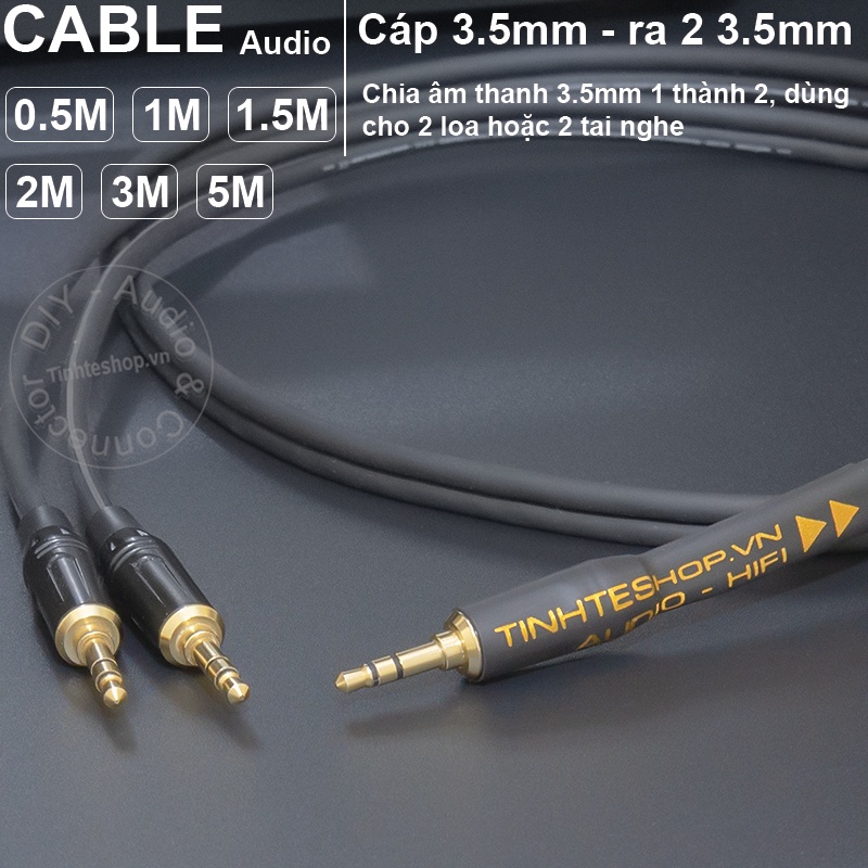 Cáp chia 3.5 1 ra 2 DIY 0.5 đến 5 mét - 3.5mm splitter cable