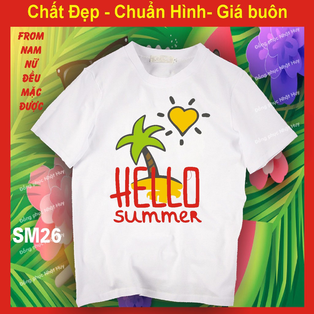 áo đi biển SM24 đủ size,du lịch,chơi,nhóm hello summer, ĐỒNG PHỤC