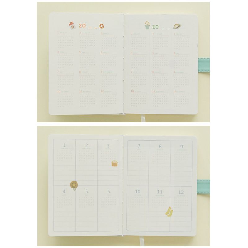 Sổ Tay Nhật Ký Bìa Da Họa Tiết Hoạt Hình Dễ Thương