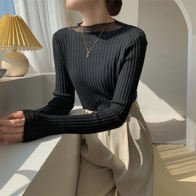 Áo Thun Nữ Tay Dài Cổ Lọ Thời Trang Quyến Rũ