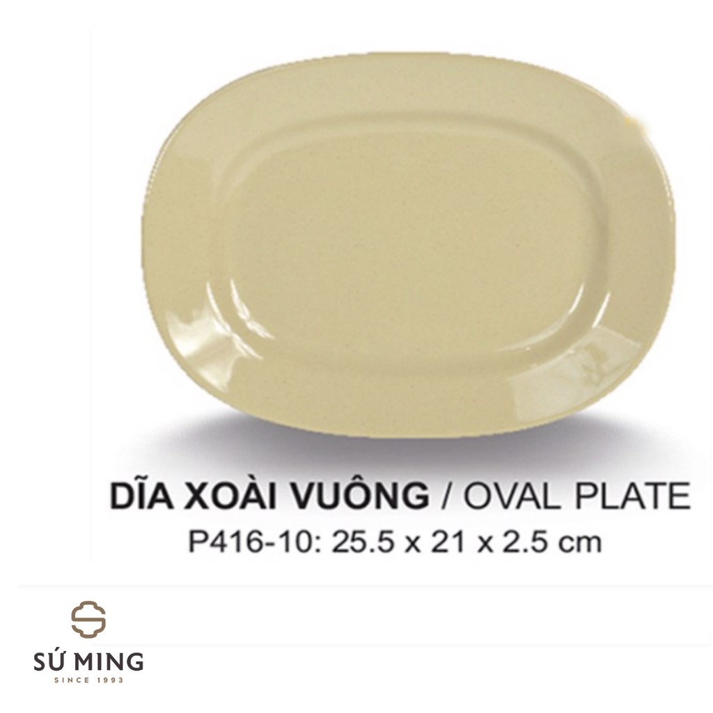 [Mã LIFE20KALL giảm 10% đơn 50K] Đĩa Xoài Nâu Đá Nhựa Melamine Cao Cấp Dùng Trong Nhà Hàng, Quán Ăn