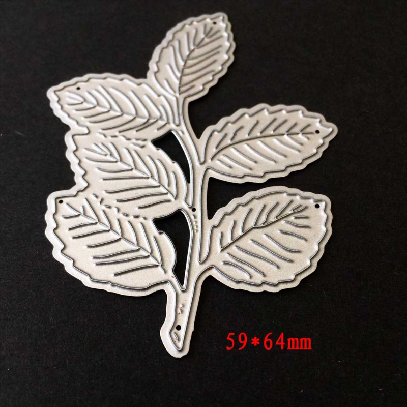 Khuôn Cắt Giấy Làm Từ Kim Loại Hình Cành Lá Trang Trí Scrapbook