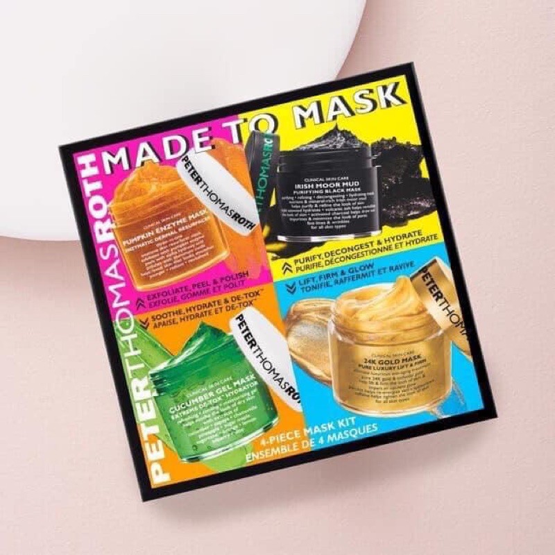 SET 4 MẶT NẠ DƯỠNG DA PETER THOMAS ROTH MADE TO MASK 4 Pieces mask kit