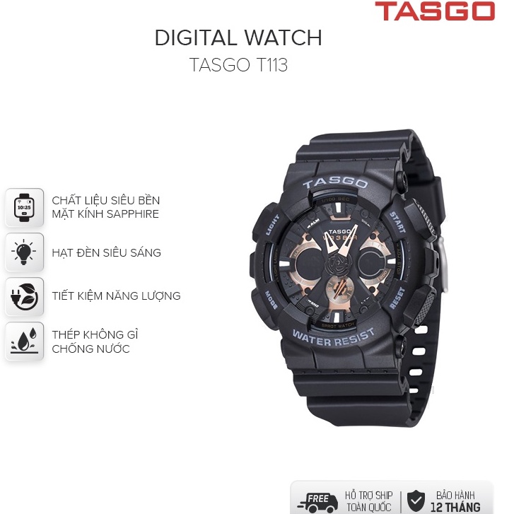 Đồng hồ nam thể thao TASGO cá tính mạnh mẽ thiết kế basic năng động khỏe khoắn bảo hành 1 năm T113 | BigBuy360 - bigbuy360.vn