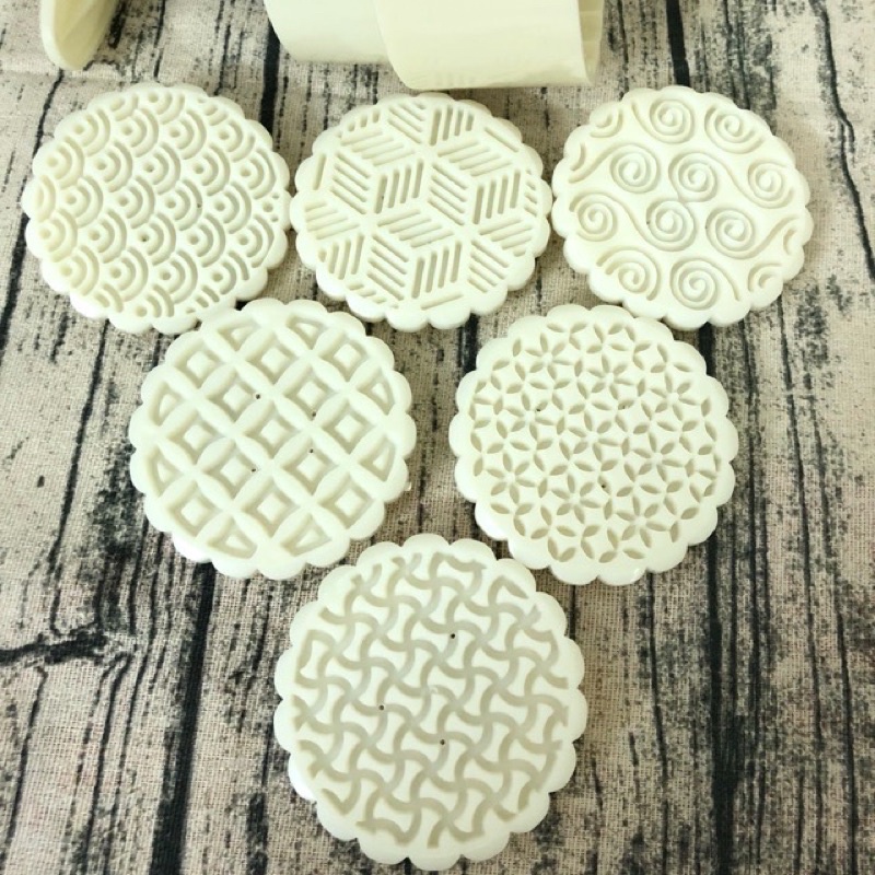 Khuôn trung thu vân mây 1 nhấn 6 mặt 150 gam