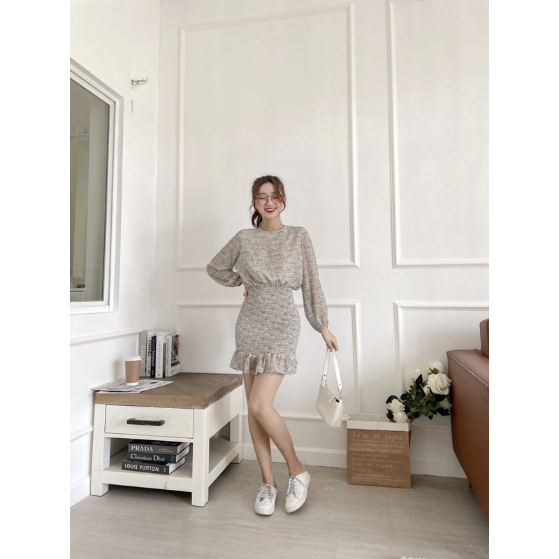 Đầm tay dài bo chun ôm body LINSEY DRESS | BigBuy360 - bigbuy360.vn
