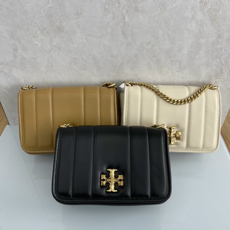 Túi đeo chéo nữ cao cấp Tory burch chất liệu da thật mềm mại, logo và dây xích mạ vàng tinh tế, dây đeo phối da đẹp