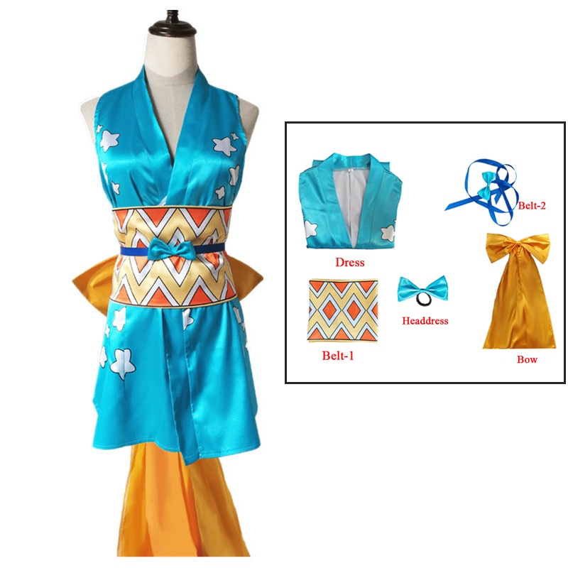 Bộ Tóc Giả kimono Hóa Trang Nhân Vật nami wano Trong one piece