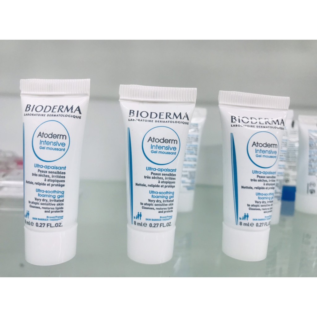 Tuýp thử Bioderma nước tẩy trang, kem dưỡng tuýp 5ml